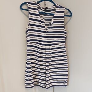 Isabella Oliver Navy and White Striped Tank Top